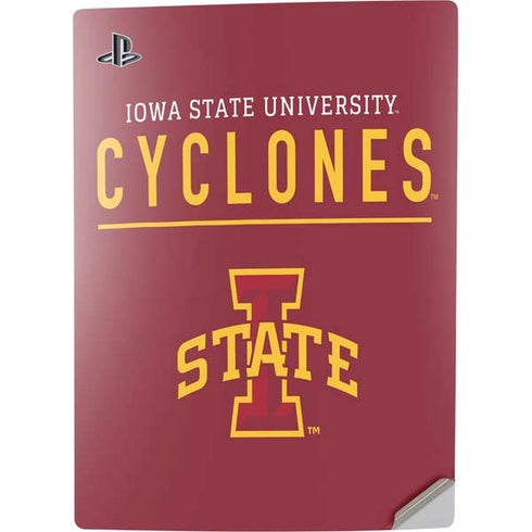 Iowa State University Athletic Text PS5 Digital Edition Console Skin